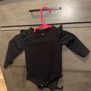 Cat & Jack Black Ruffled Bodysuit